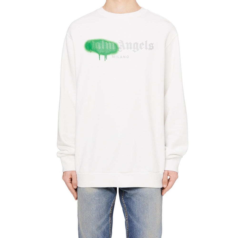 Palm Angels Milano Sprayed Logo Sweatshirt Graffiti S